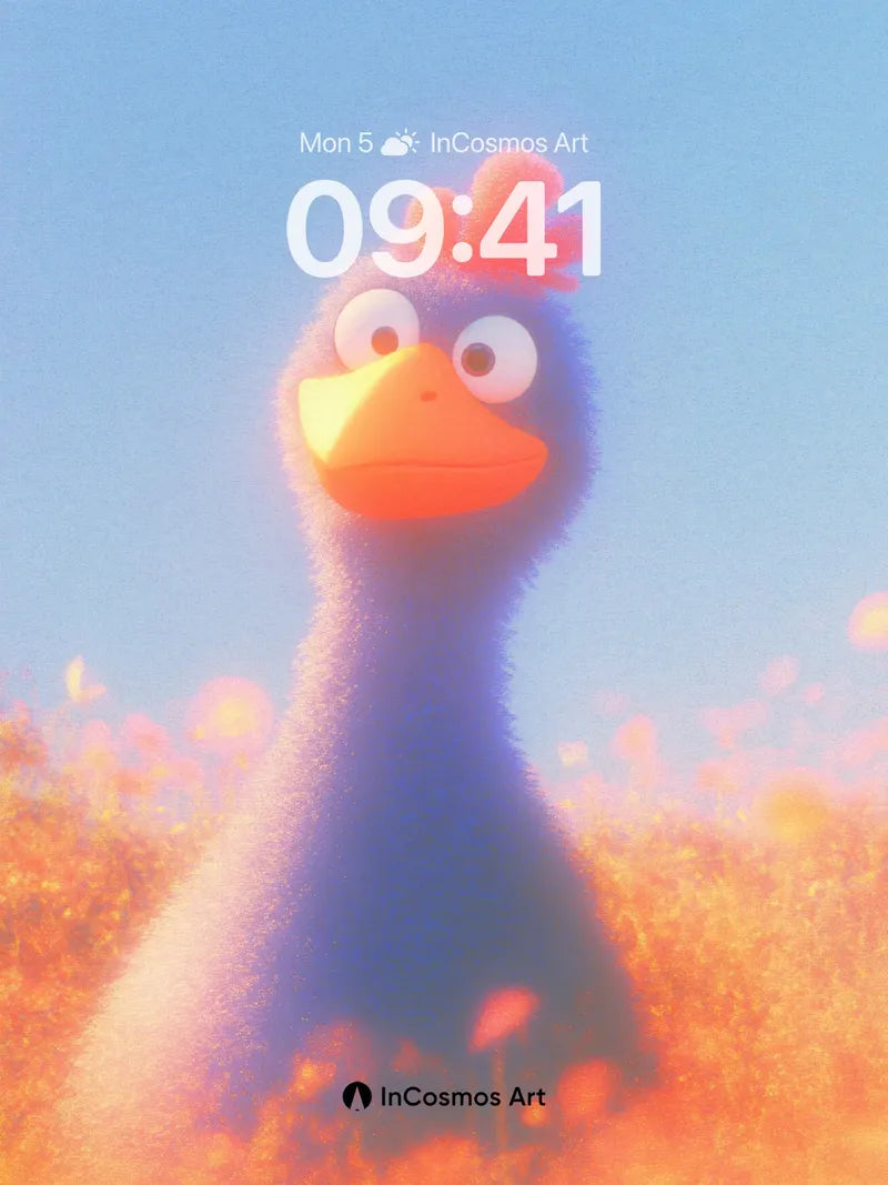 Whimsical Feathered Wonder Wallpaper with Sunset Hues