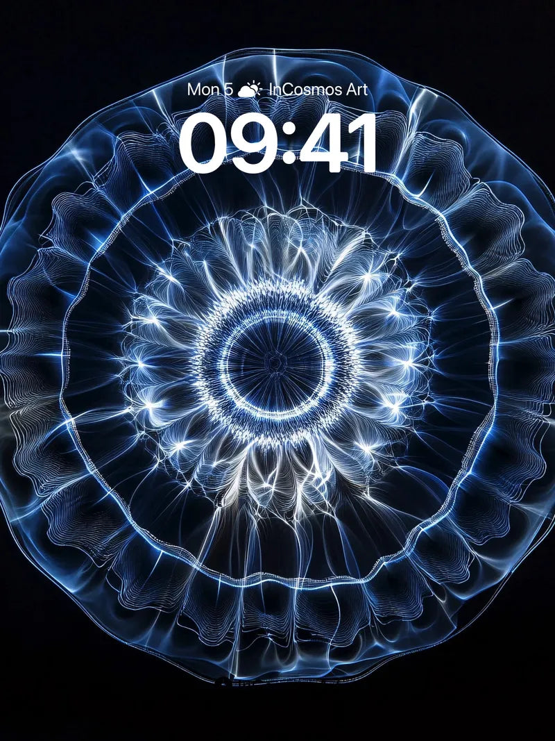 Luminous Abyss Wallpaper with Bioluminescent Veins