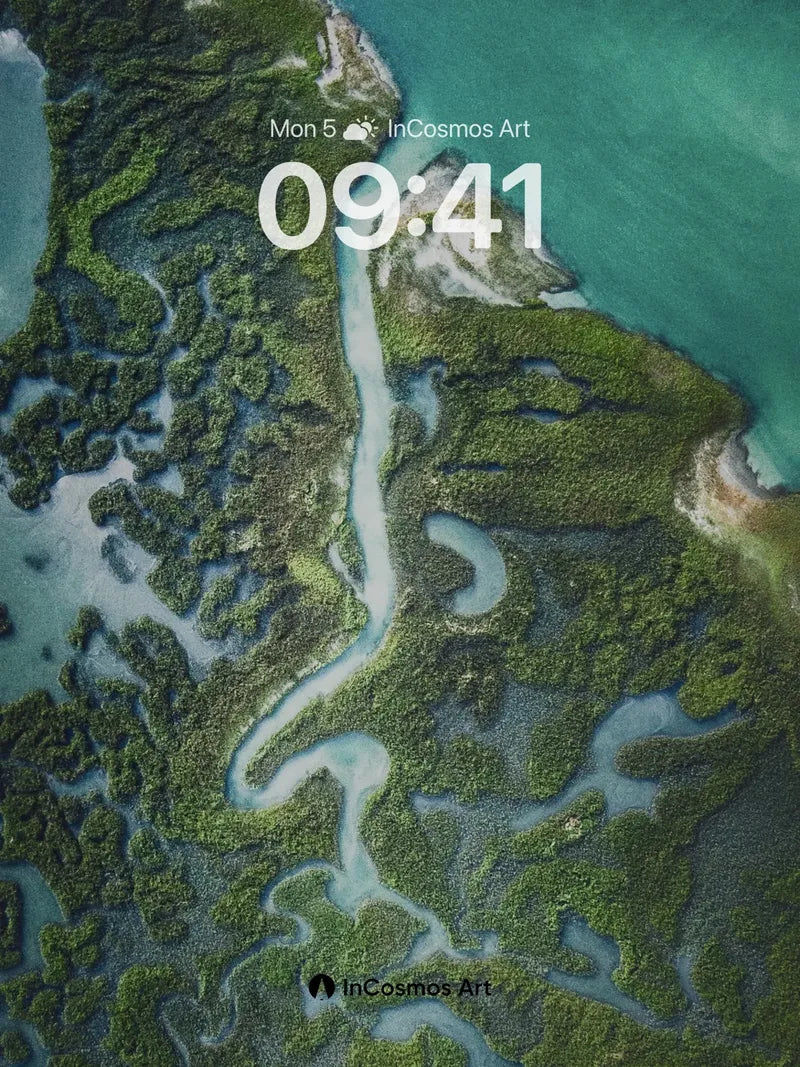 Emerald Labyrinth Wallpaper with Whispering Channels