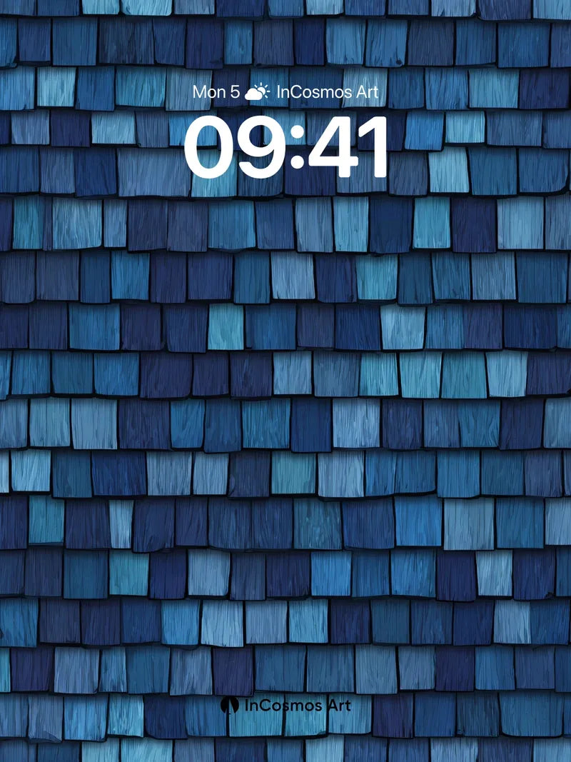 Deep Sea Shingle Wallpaper with Whispering Tones