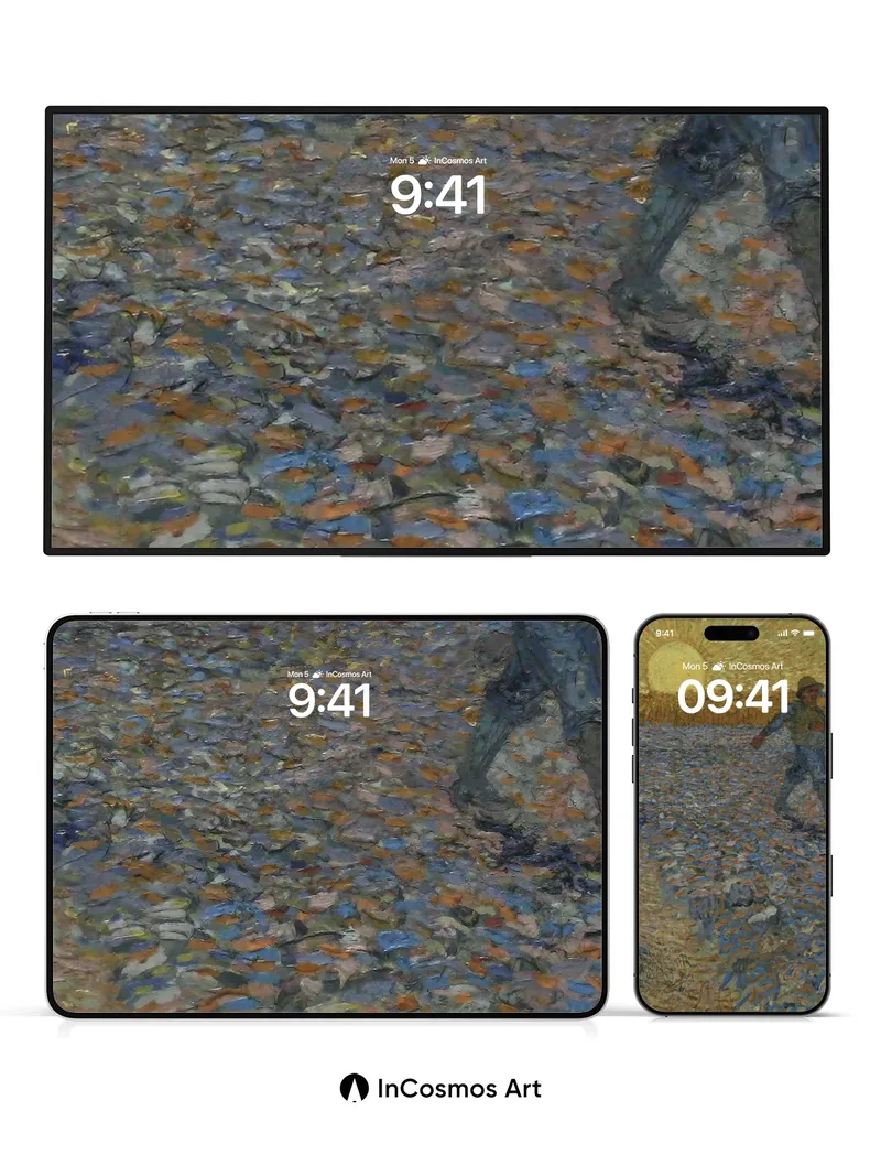 Golden Harvest Wallpaper with Van Gogh's Brushstroke Magic