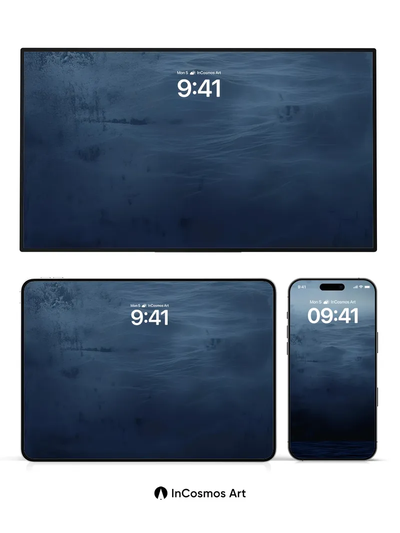 Fog-Laced Ocean Wallpaper with Distant Waves