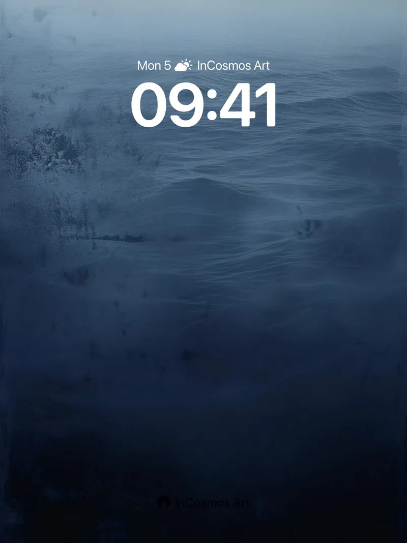 Fog-Laced Ocean Wallpaper with Distant Waves