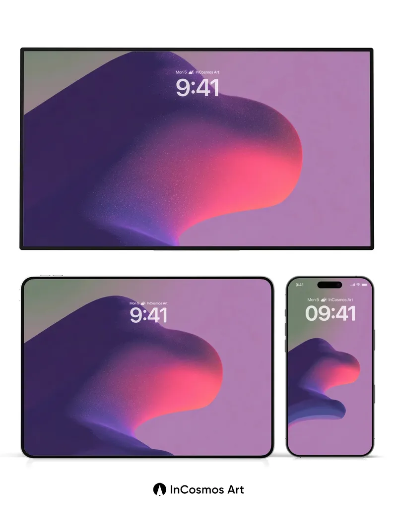 Luminous Drift Wallpaper with Soft Peaks