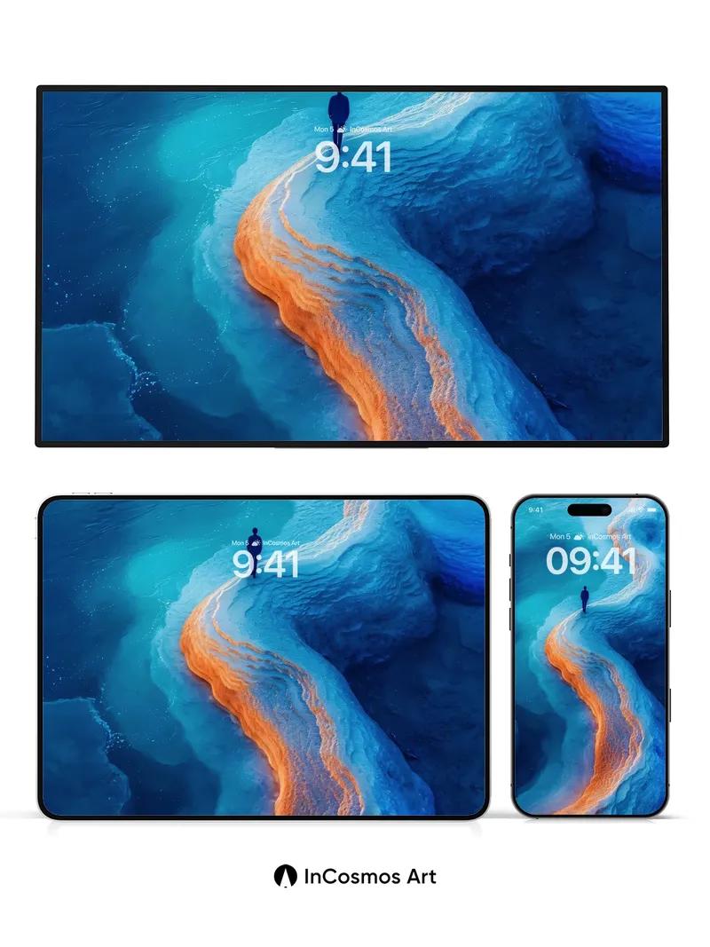 Serenity Path Wallpaper with Glowing Edge