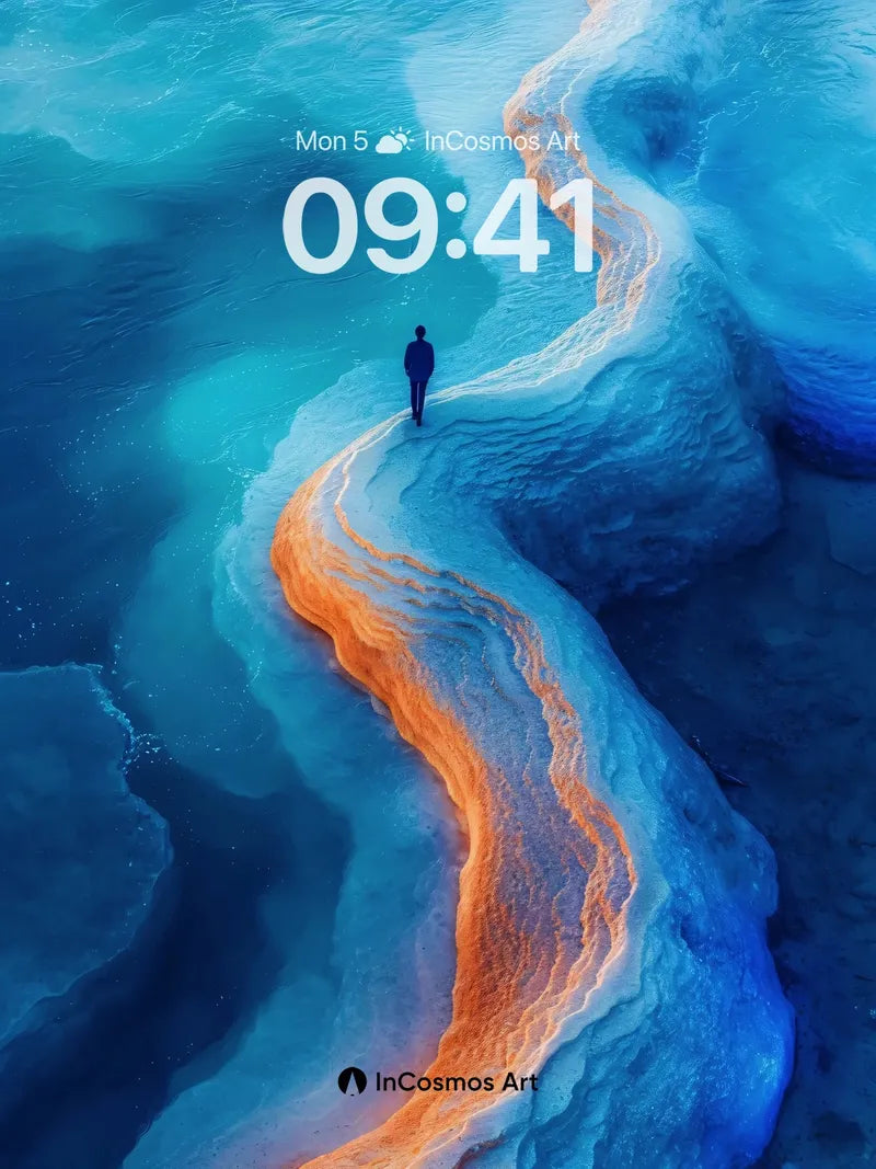 Serenity Path Wallpaper with Glowing Edge