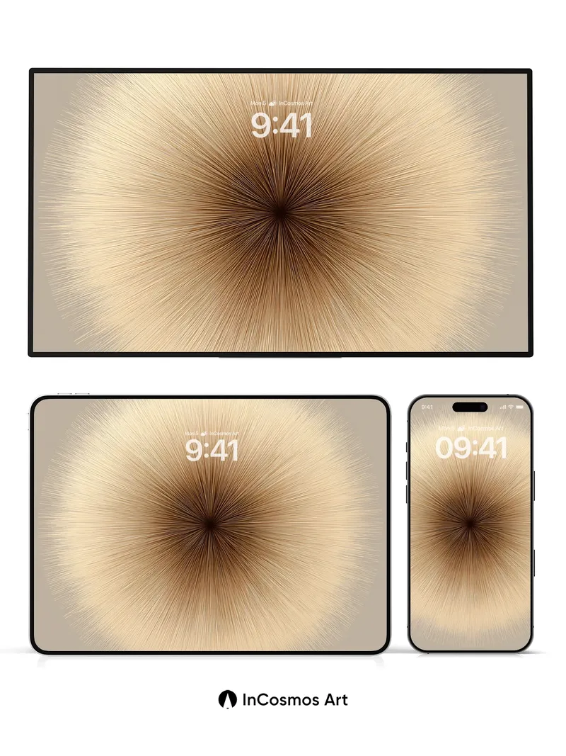 Serenity Burst Wallpaper with Radiant Fuzz