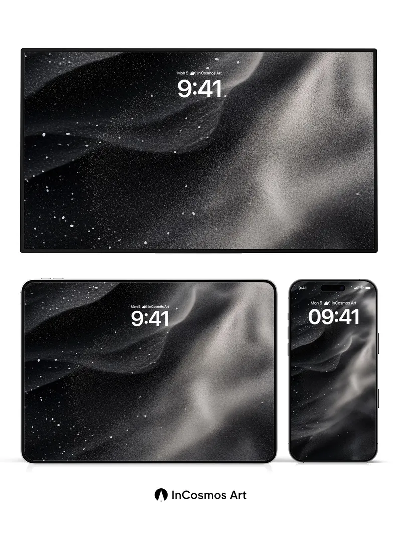 Cosmic Drift Wallpaper with Starlit Veils