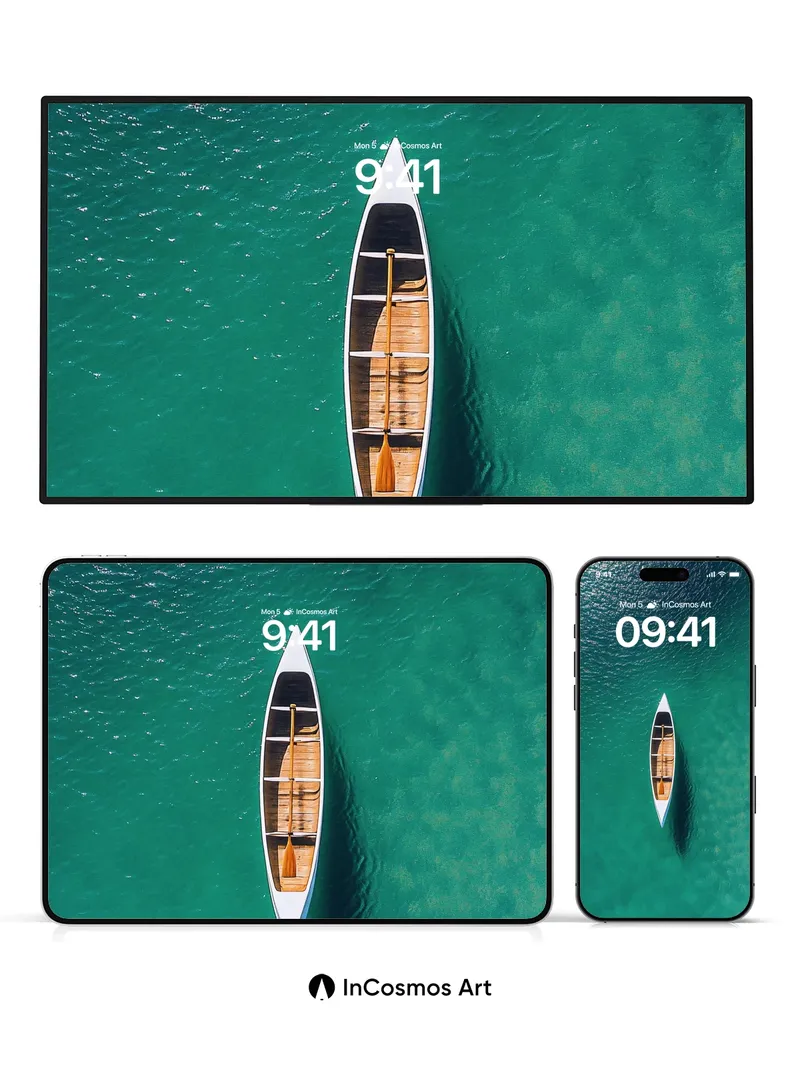 Serenity Drift Wallpaper with Azure Depths