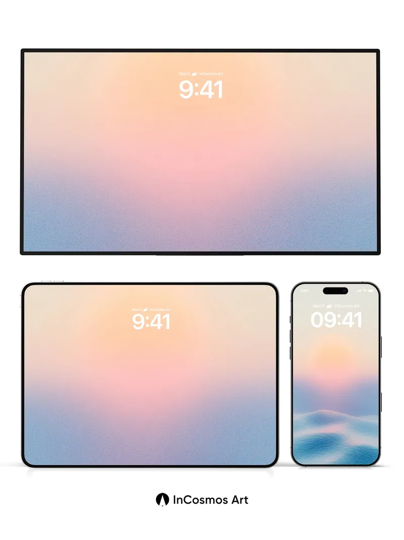 Serenity Snowdrift Wallpaper with Dusk Hues