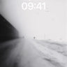 Fogbound Road Wallpaper with Ghostly Light wallpaper for iPhone, iPad & Mac
