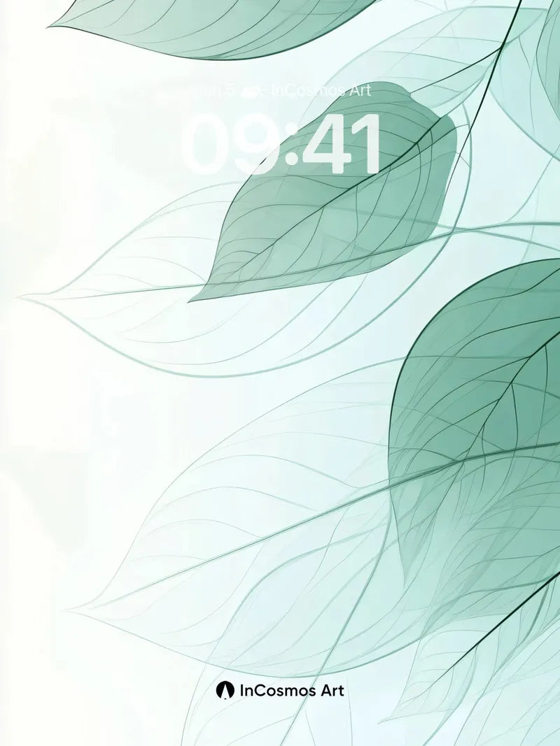 Serenity Leaf Wallpaper with Ethereal Veins
