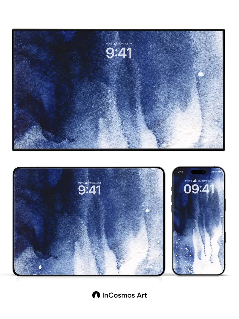 Indigo Veil Wallpaper with Starlit Drift