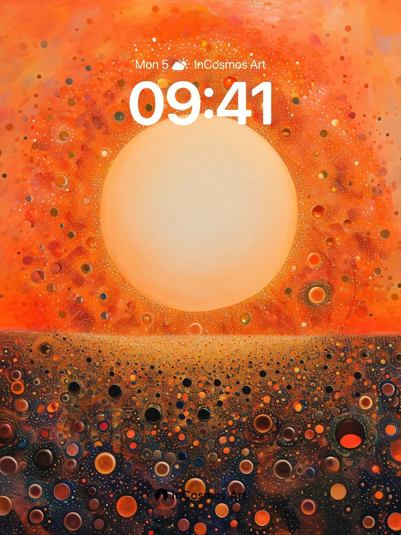 Surreal Sunset Wallpaper with Cosmic Dots wallpaper for iPhone, iPad & Mac