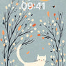 Whimsical Feline Forest Wallpaper with Celestial Glow wallpaper for iPhone, iPad & Mac