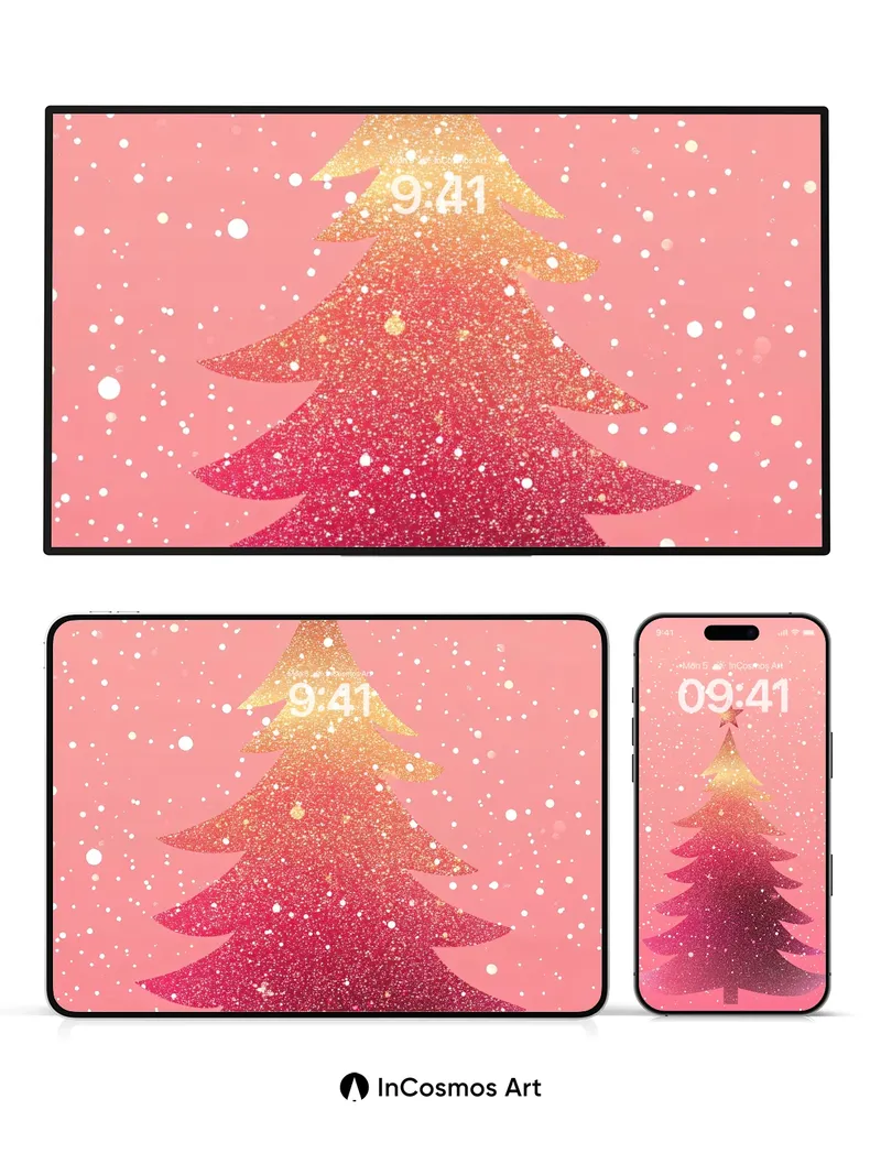 Gilded Sparkle Wallpaper with Starlight Crown