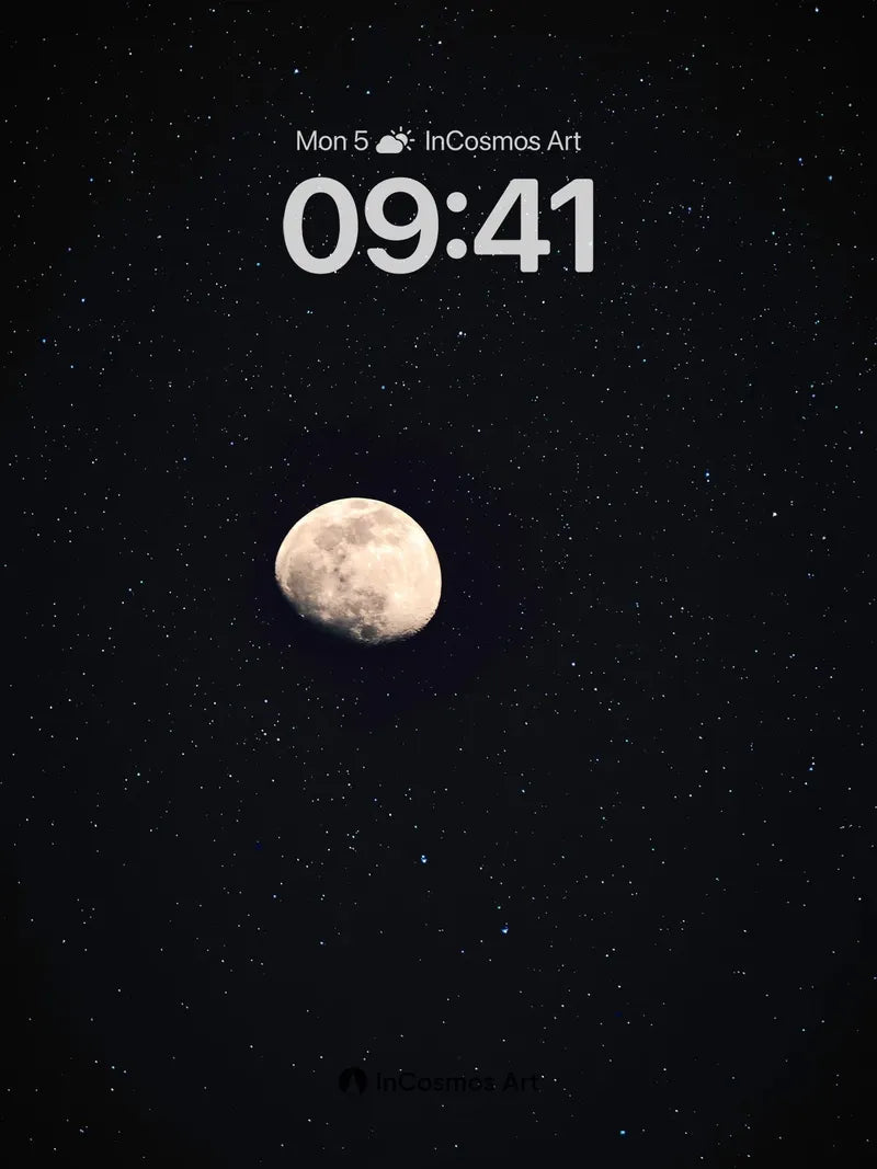 Serenity Moonlight Wallpaper with Starlit Canvas