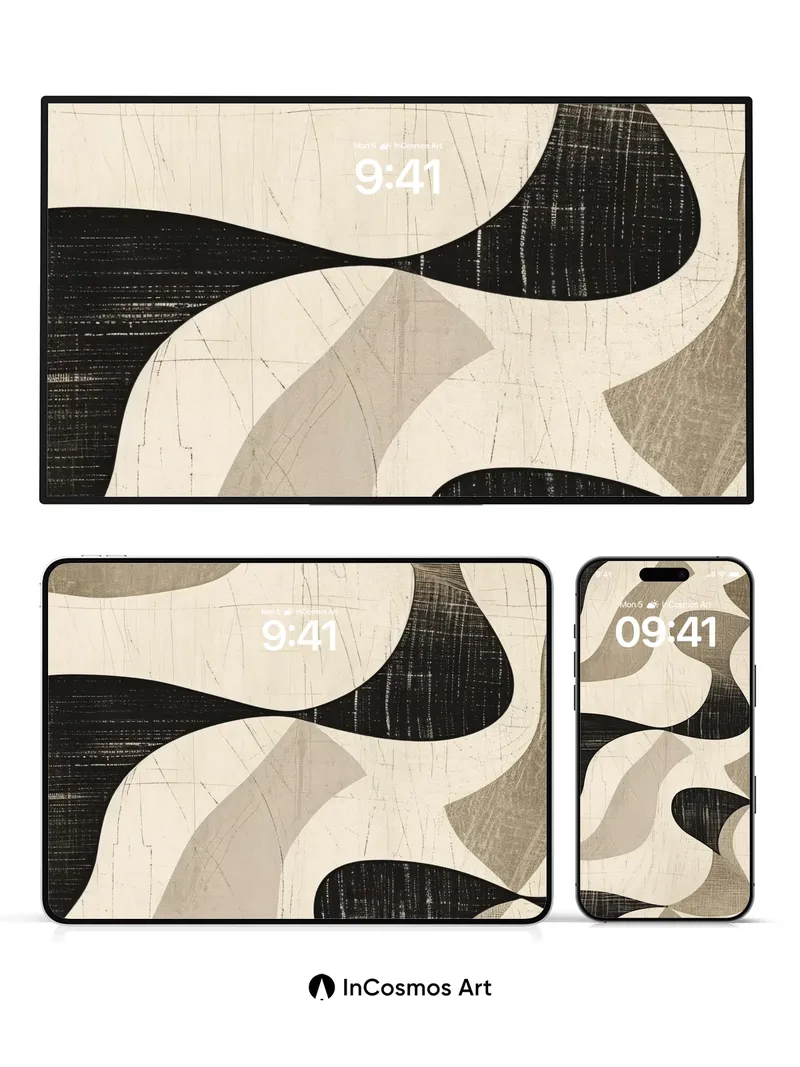 Sculpted Shadow Wallpaper with Textured Flow