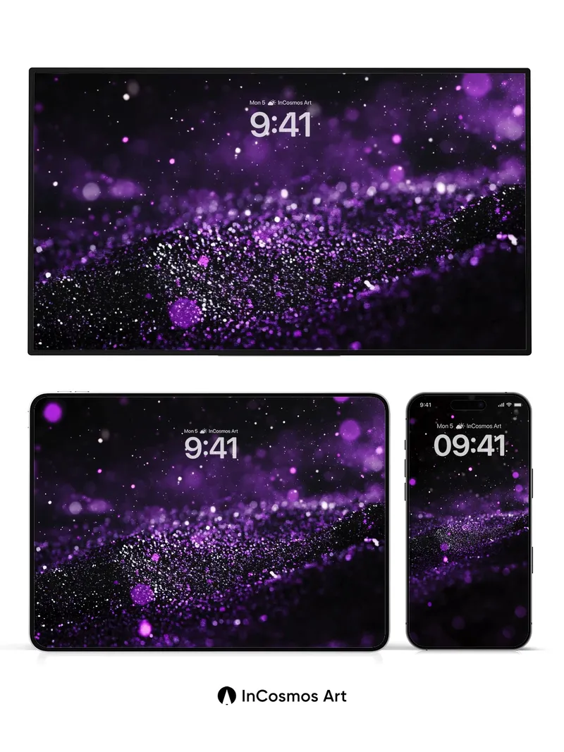 Luminous Dust Wallpaper with Cosmic Drift