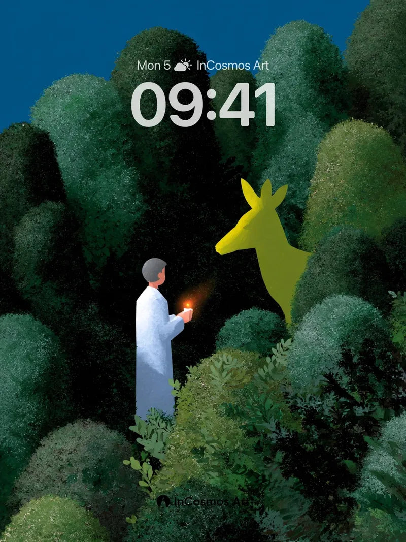 Luminous Forest Encounter Wallpaper wallpaper for iPhone, iPad & Mac