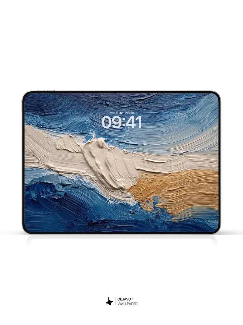Abstract Ocean Waves Wallpaper 8K for iPhone and Android