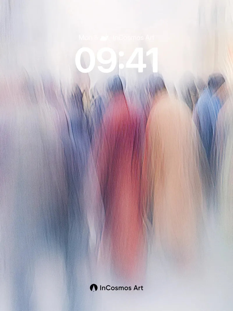 Whispering Crowd Wallpaper with Motion Blur