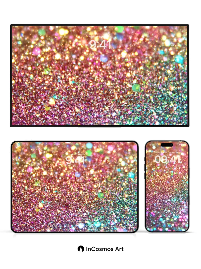 Cosmic Sparkle Wallpaper with Prism Dust