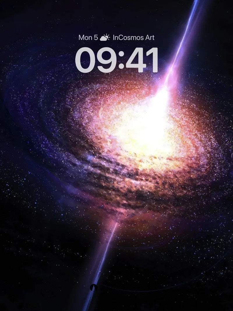 Cosmic Pulse Wallpaper with Twin Beams wallpaper for iPhone, iPad & Mac