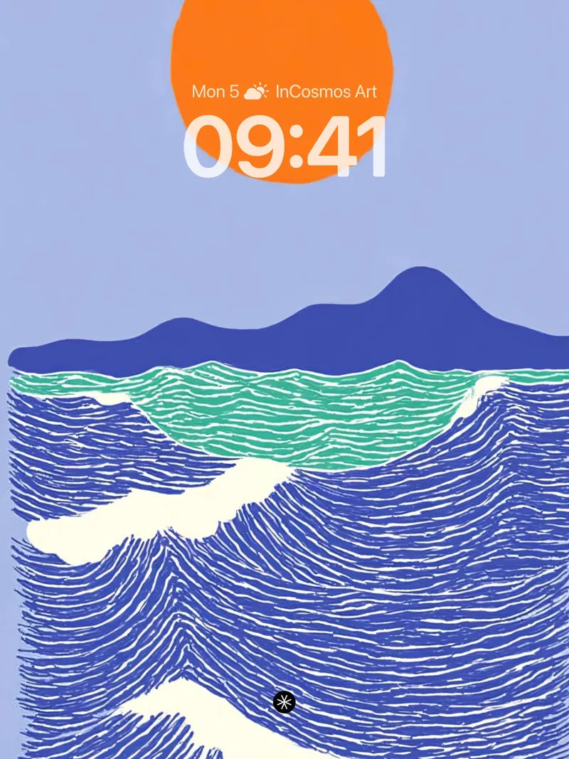 Serene Ocean Waves Wallpaper wallpaper for iPhone, iPad & Mac