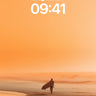 Golden Silence Wallpaper with Solitary Surfer wallpaper for iPhone, iPad & Mac