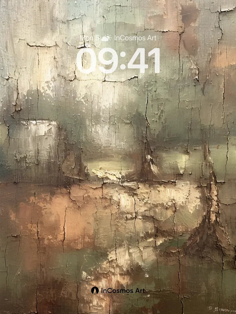 Weathered Echo Wallpaper with Cracked Earth