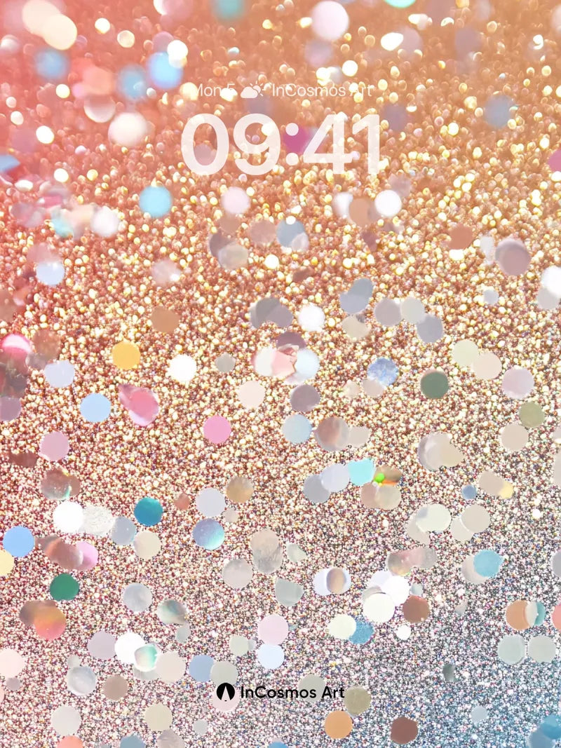 Luminous Confetti Wallpaper with Shimmering Depth