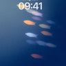 Deep Blue School Fish Gradient Wallpaper
