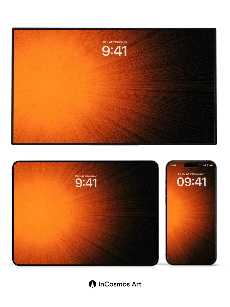 Incandescent Burst Wallpaper with Radiant Fractures