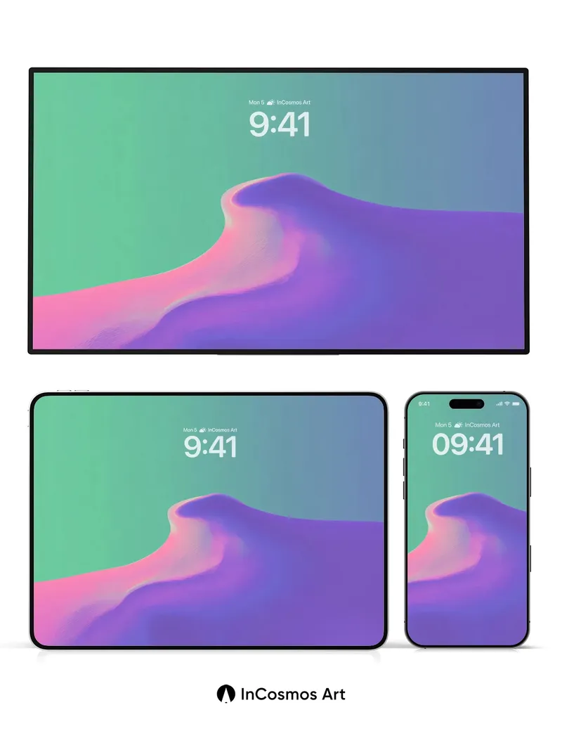 Luminous Dune Wallpaper with Ethereal Flow