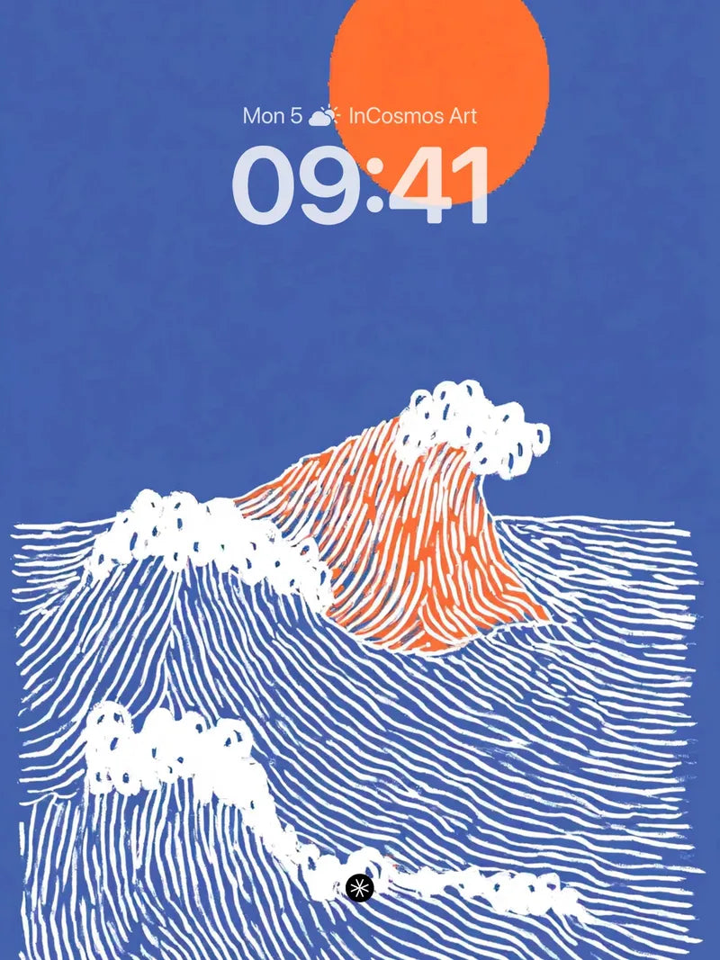 Serene Ocean Sunrise Minimalist Wallpaper wallpaper for iPhone, iPad & Mac