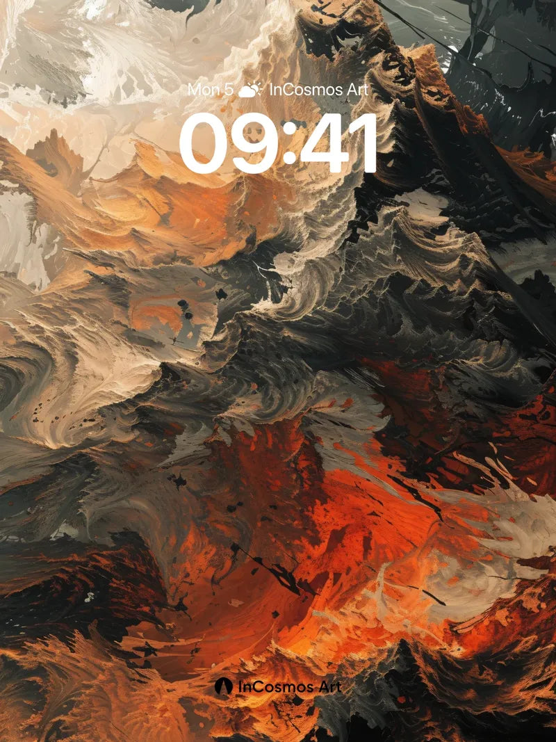 Volcanic Mirage Wallpaper with Fiery Depths