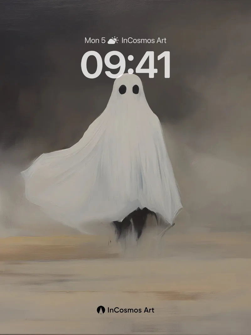 Whispering Veil Wallpaper with Floating Eyes