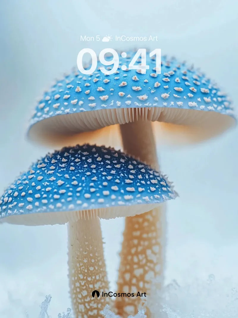 Frost-Bloom Wallpaper with Celestial Spores