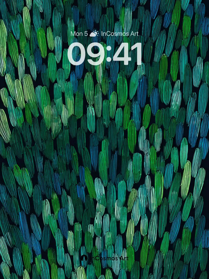 Midnight Rainforest Wallpaper with Painted Strokes wallpaper for iPhone, iPad & Mac