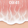 Serenity Wave Wallpaper with Coral Foam wallpaper for iPhone, iPad & Mac