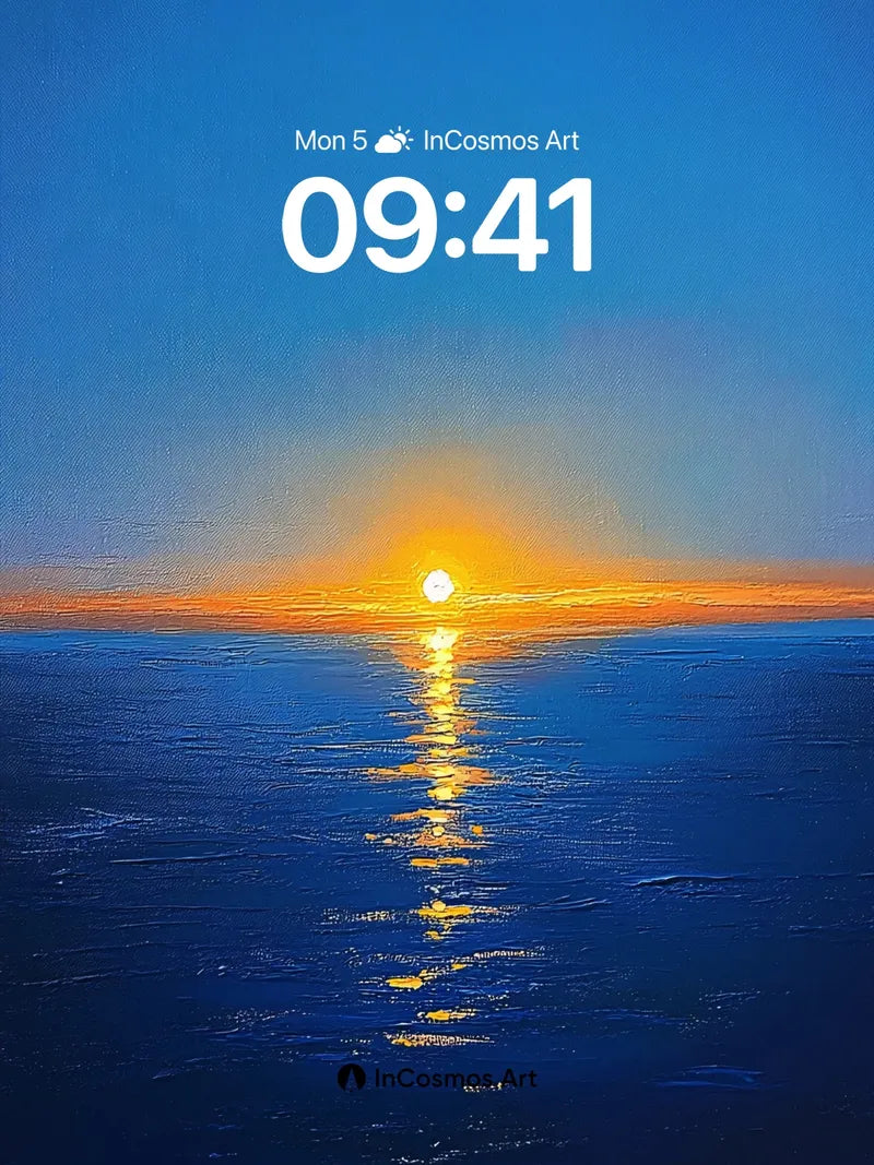 Serenity Horizon Wallpaper with Golden Path