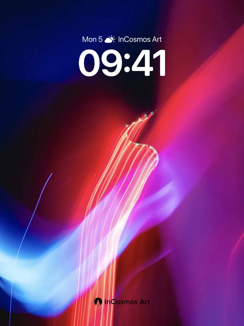 Electric Veil Wallpaper with Pulse Lines