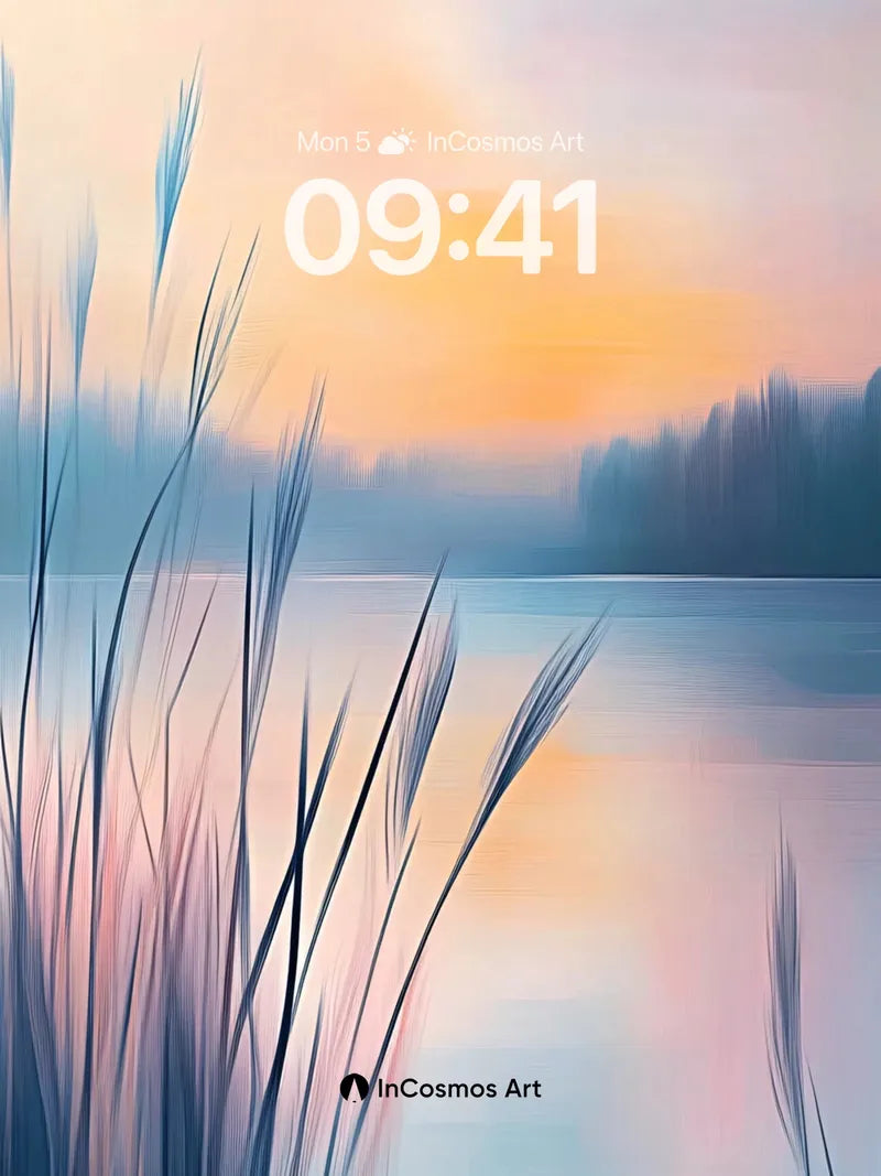 Serenity Reeds Wallpaper with Sunset Hush