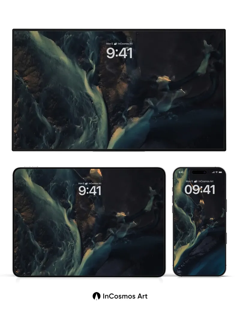 Luminous Abyss Wallpaper with Shadowed Depths