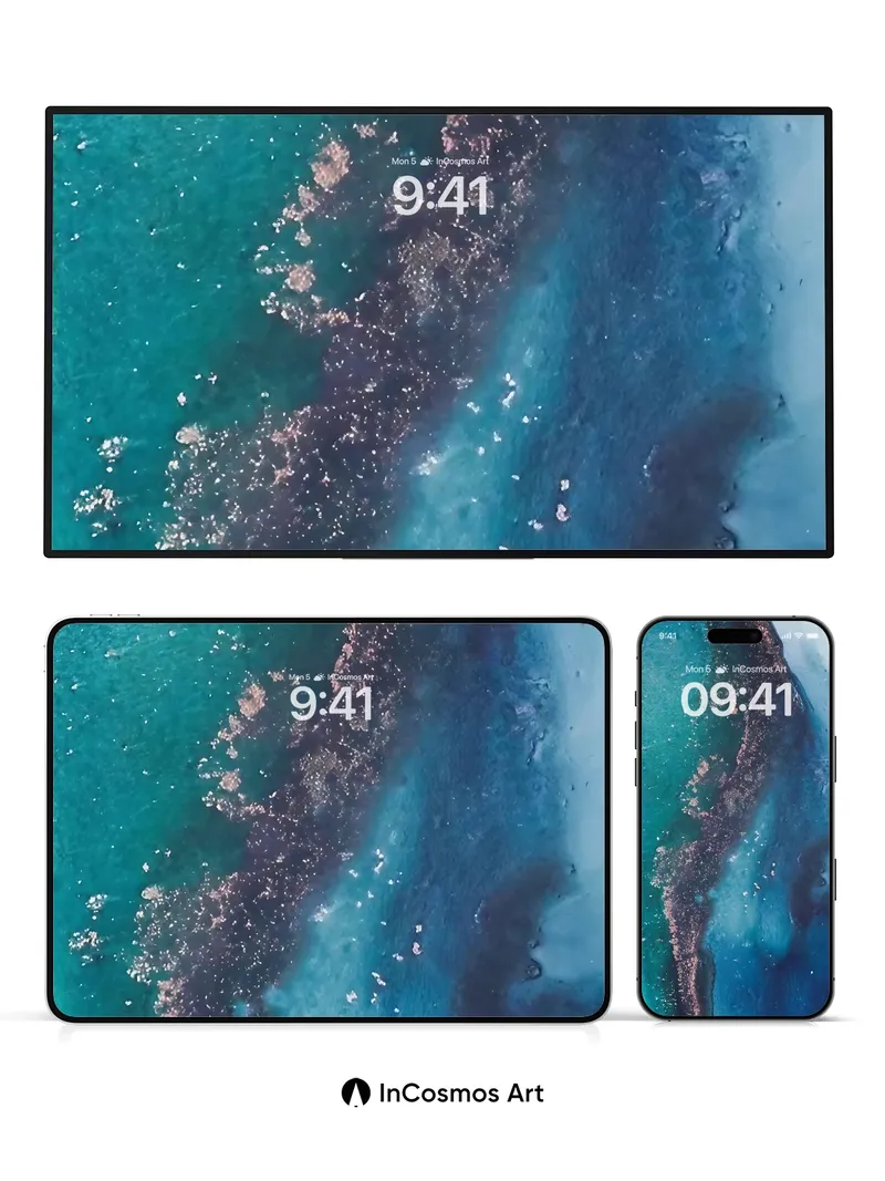 Coral Veil Wallpaper with Ocean Breath