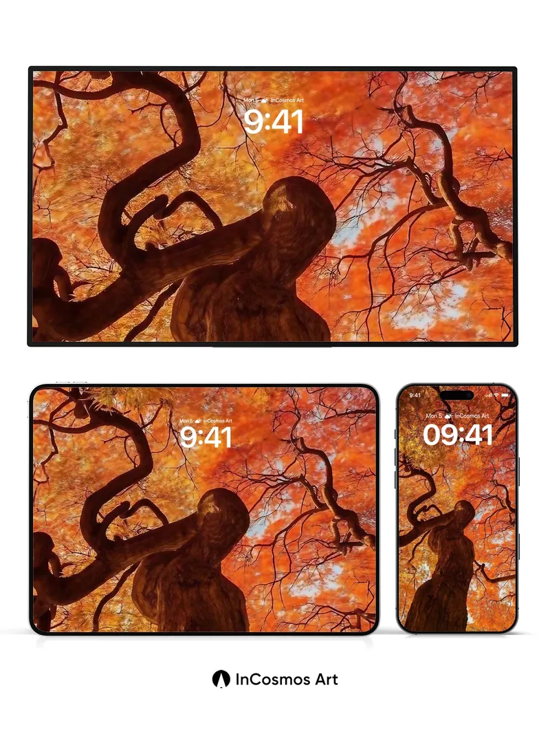 Autumn Veil Wallpaper with Twisted Canopy