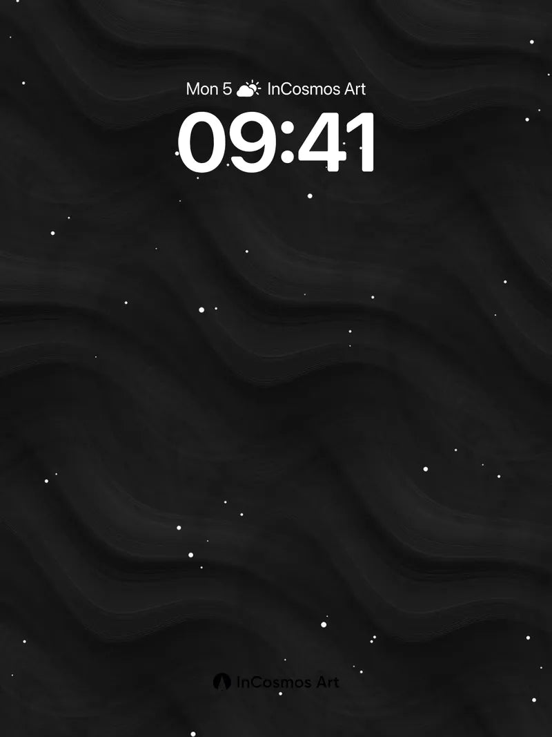 Midnight Wave Wallpaper with Starlit Texture