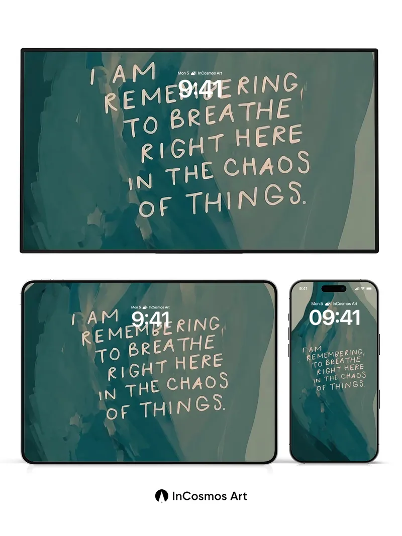 Calm Currents Wallpaper with Whispered Words