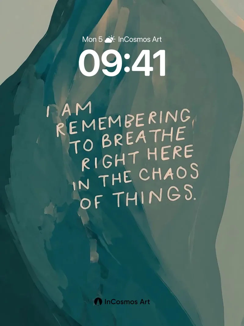 Calm Currents Wallpaper with Whispered Words